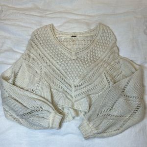 XS free people knit cream sweater